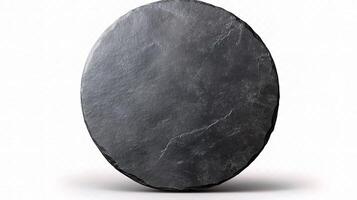 A large oval stone on a white background photo
