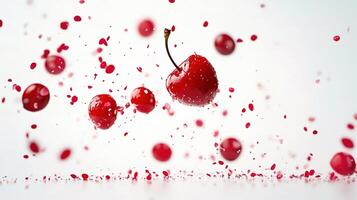 Cherries falling from the sky photo