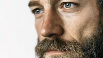 A man with a beard and a blue eye photo