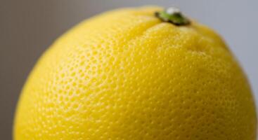 A close up of a lemon on a table photo