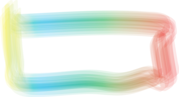 Chromatic Spectrum Frame, Abstract brushstroke border with vibrant gradient effect png