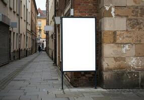 Blank billboard mockup on the street mockup photo