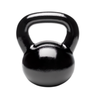Black kettlebell isolated on a transparent background png