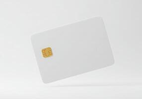A white card with a sim card on top photo