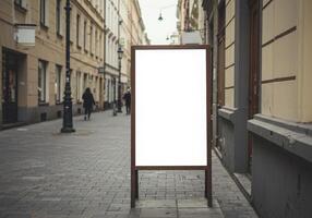 Blank billboard mockup on the street mockup road photo