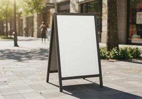 Blank sign mockup on the street photo