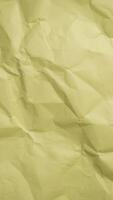 Old Crumpled Yellow Paper Wrinkled Texture Loop for Backdrops video