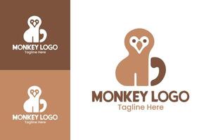 Monkey Logo Design Playful Monkey Logo for Animal Branding vector