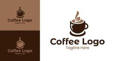 Coffee Pictorial Logo Design Coffee Cup Pictorial Logo for Beverage Branding vector