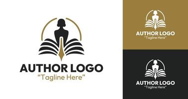 Stylish Author Logo for Personal Branding in Writing vector