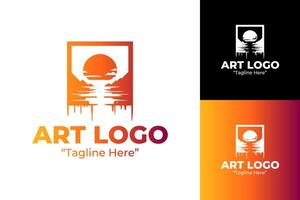 Nature Art Logo for Artistic Expression and Innovation vector