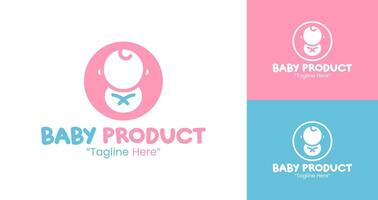 Baby Product Logo with Minimalistic Style and Soft Colors vector