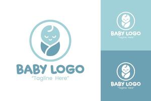 Baby Logo Minimalistic Design for Baby and Children Products vector