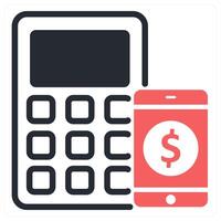 online payment icon concept in red color vector