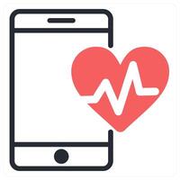 online healthreport icon concept in red color vector