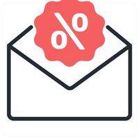 Discount and sale icon concept in red color vector