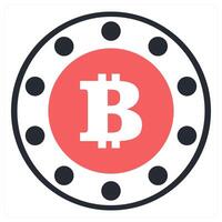 token icon concept in red color vector