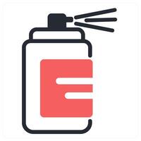 paint spray icon concept in red color vector