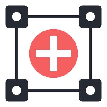 editable object icon concept in red color vector