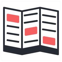 flyer icon concept in red color vector
