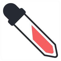 color picker icon concept in red color vector