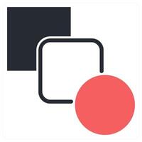 blend tool icon concept in red color vector