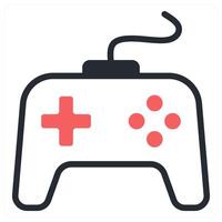 gamepad icon concept in red color vector