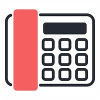 telephone concept in red color vector