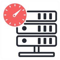 server performance icon concept in red color vector