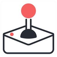 joystick icon concept in red color vector