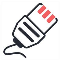 ethernet icon concept in red color vector