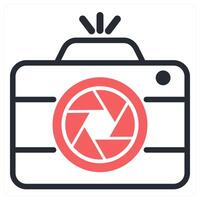 camera in red color vector