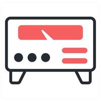 amplifier icon concept in red color vector