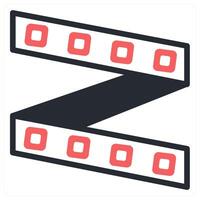 led strip icon concept in red color vector