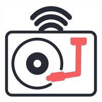 vinyl icon concept in red color vector
