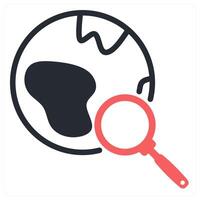 find planet icon concept in red color vector