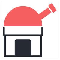 observatory icon concept in red color vector