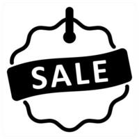 Sale and offer icon concept in black color vector