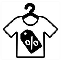 cloth sale icon concept in black color vector