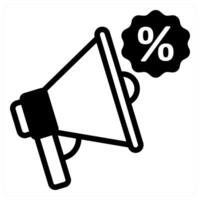 Sale promotion icon concept in black color vector