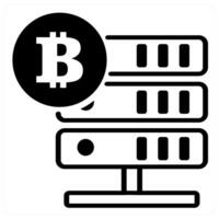 crypto data icon concept in black color vector