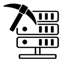 data mining icon concept in black color vector