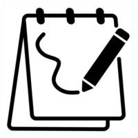 sketching icon concept in black color vector