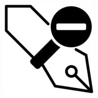 Remove Anchor icon concept in black color vector