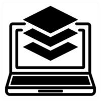 layers icon concept in black color vector