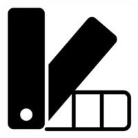pantone icon concept in black color vector