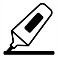 highlighter icon concept in black color vector