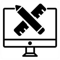 custom design icon concept in black color vector