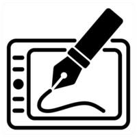 digital art icon concept in black color vector