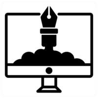 graphical icon concept in black color vector